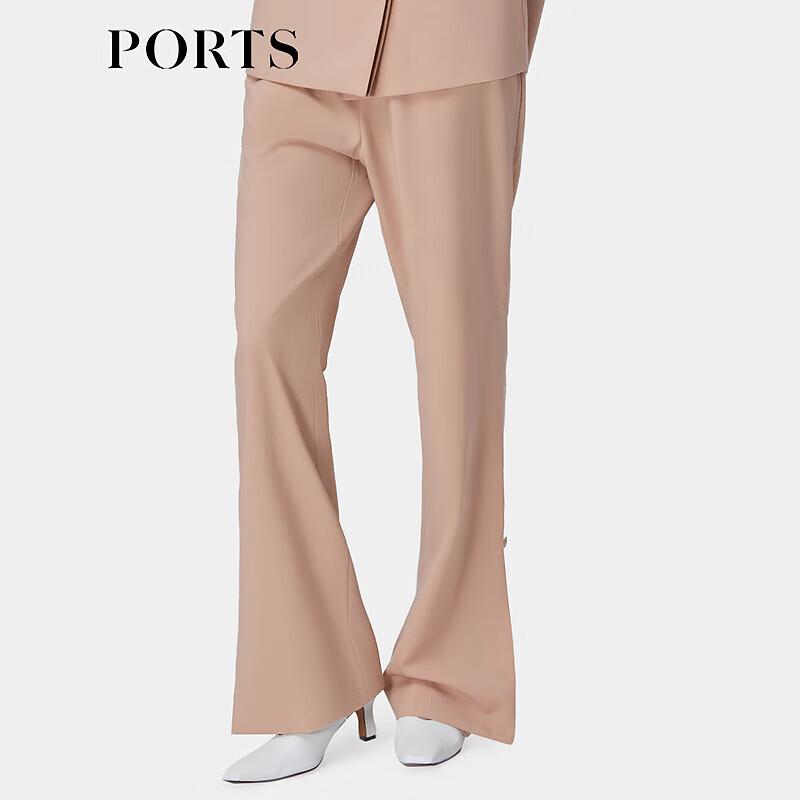 PORTS Women's Elegant Split Hem Straight Leg Pants