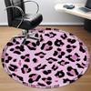1 Stück Rosa Leopardenmuster Stuhlteppich für das Büro, Rutschfest, Weich und Langlebig, Perfekt für Büro, Wohnzimmer yy251103140