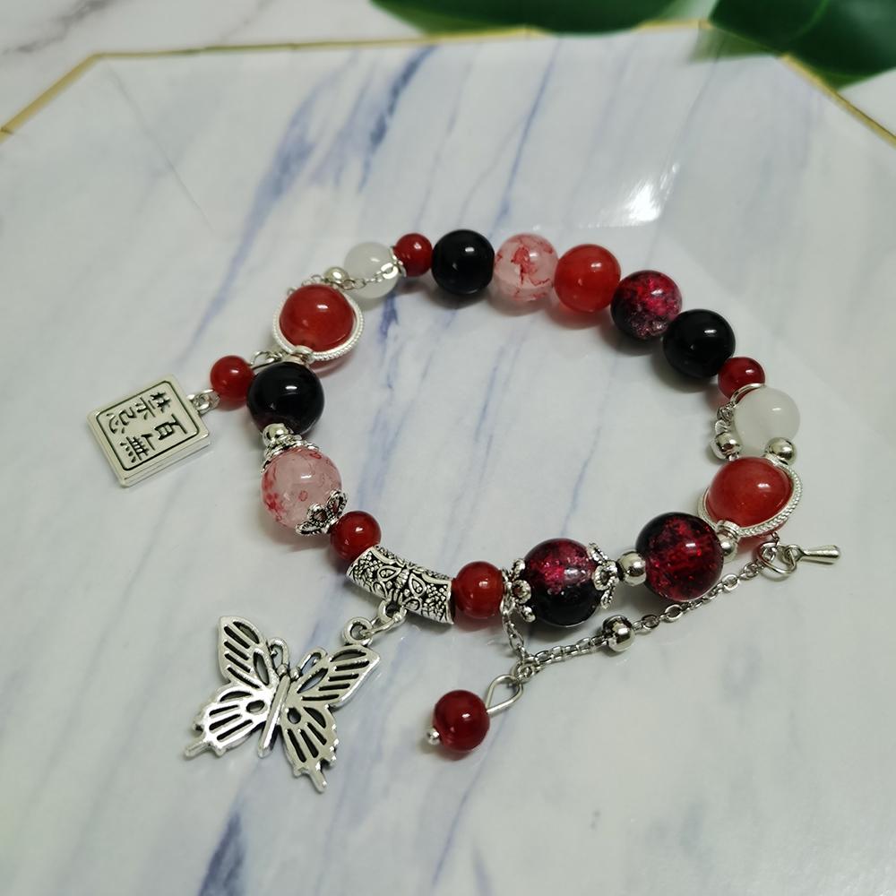 Tian Guan Ci Fu Armband Hua Cheng Xie Lian Handkette Cosplay Kostümzubehör Schmetterlingsperlen Schmuck Valentinstagsgeschenk
