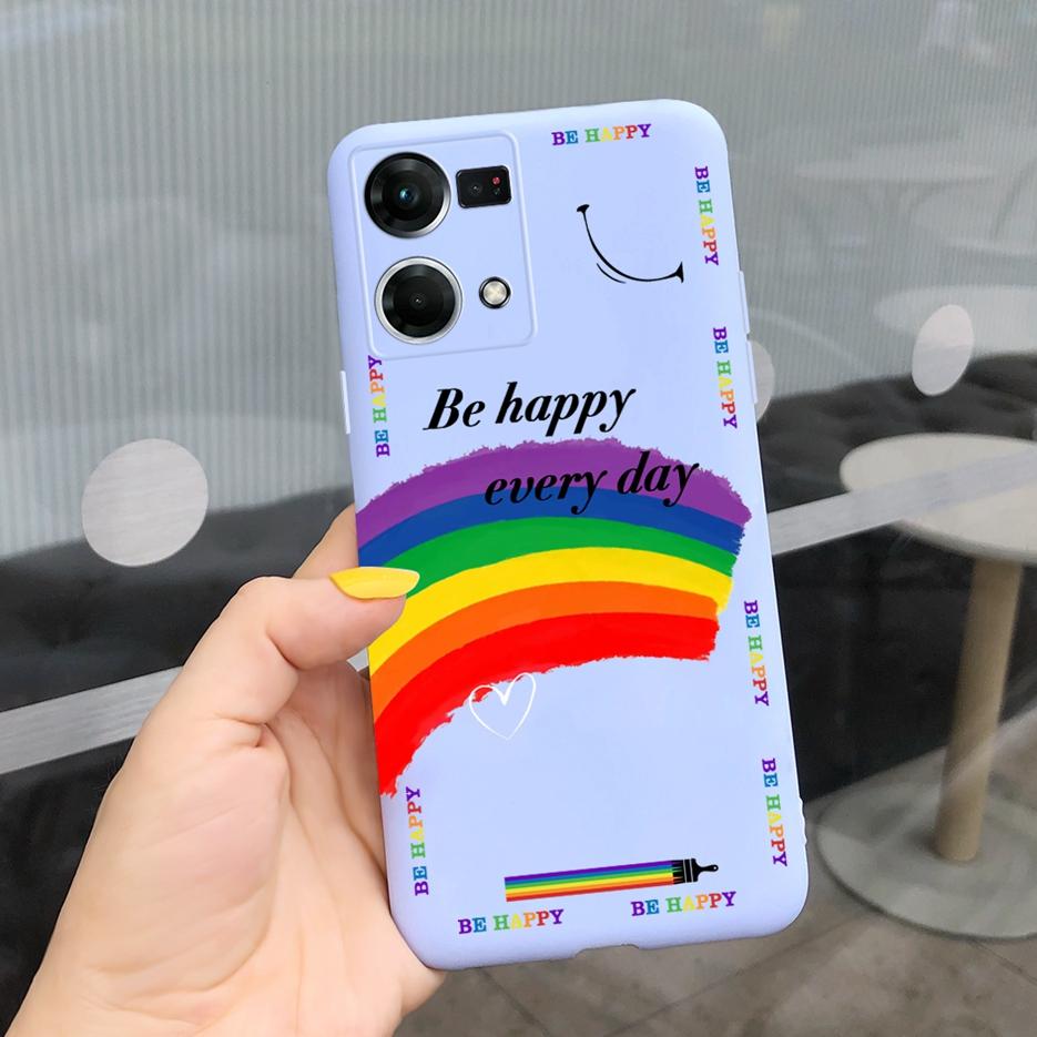 Für Oppo Reno7 4G Hülle CPH2363 Oppo F21 Pro 2022 Schöne Kunst Bemalte Abdeckung Weiche TPU Handyhülle Für Oppo Reno 7 F21 Pro Rückseite