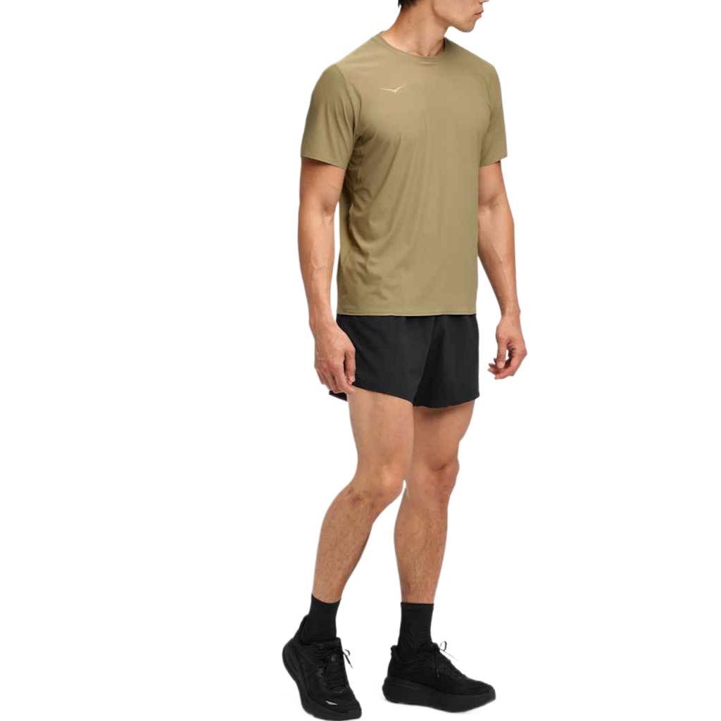 HOKA One One Άνετο Ευέλικτο Μονόχρωμο Κοντομάνικο T-Shirt Ανδρικά Top 1175771-WDMS