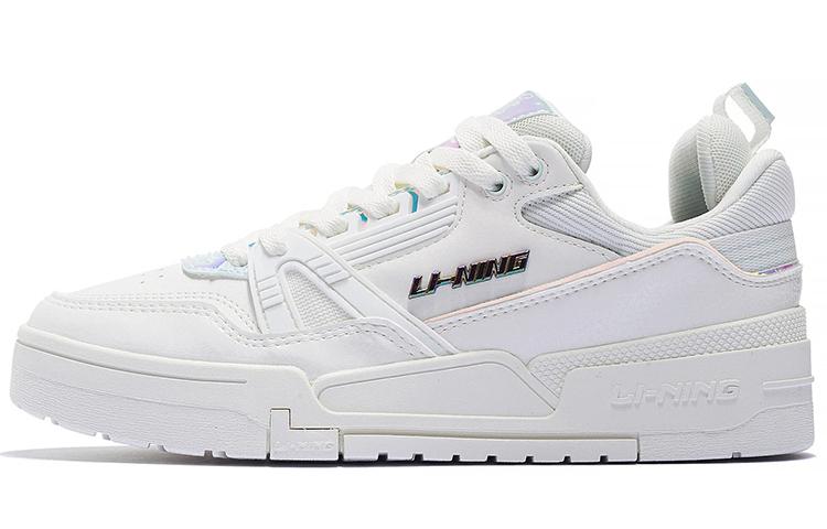 Li Ning 001 BTC Низкие Скейтбордические Кроссовки Женские Бело-Синие AGCS104-2 35.5