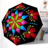 1pc Colorful Mandala Pattern Automatic Open/Close Umbrella, Umbrella with Cartoon Design, Portable Compact Umbrella for Men & Women, Good Ho