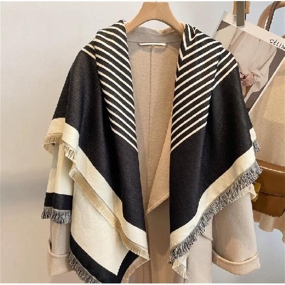 122*128cm Oversized  Imitation Cashmere Wrap with Tassels, Floral Travel Blanket Cape Pashmina Shawl for Women, Versatile scarf
