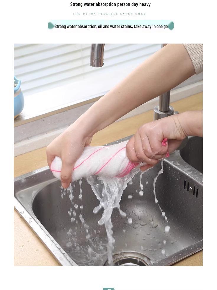 Non-Stick Oil Dishcloth: Absorbent, Lint-Free Linen Kitchen Towel for Easy Cleaning