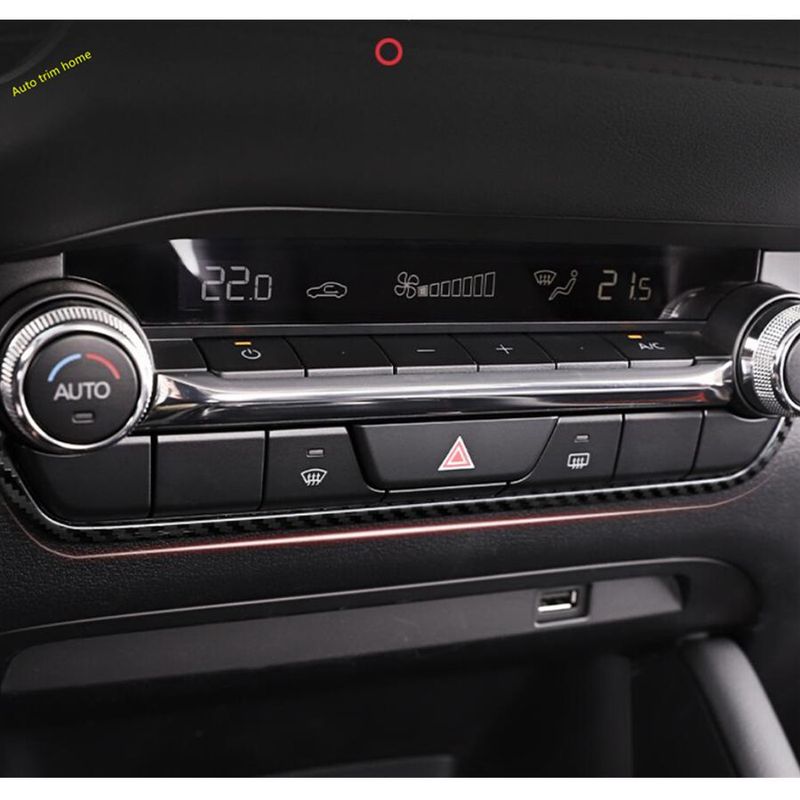 Metall-Mittelkonsolen-Steuerung Warnhinweis Vorsicht Knopfleisten Abdeckung Zierleiste Für Mazda 3 + & CX-30 - 2024 Autozubehör