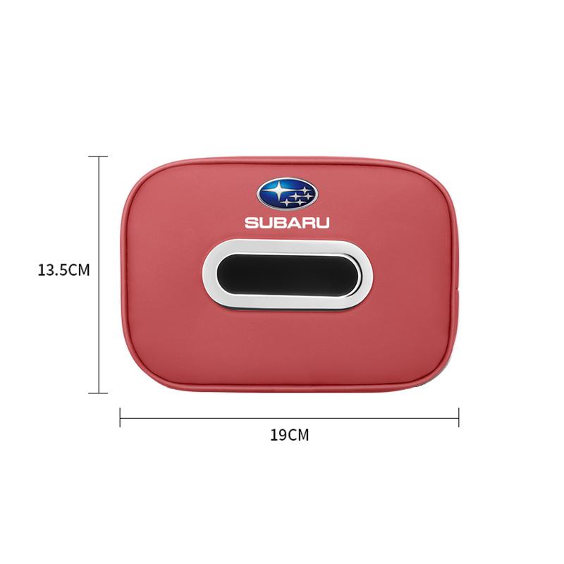 Car Seat Back Leather Paper Towel Tissue Box Auto Accessories For Subaru STI Forester BRZ Smart Legacy Levorg WRX Ascent Tribeca Y14