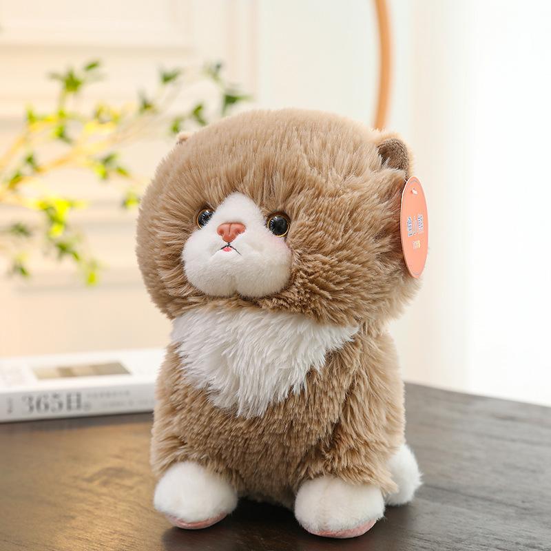 Simulated Kitten Plush Toy Cat Doll Children Soothing Throw Pillow Sleeping Holding Doll Birthday Gift For Girl