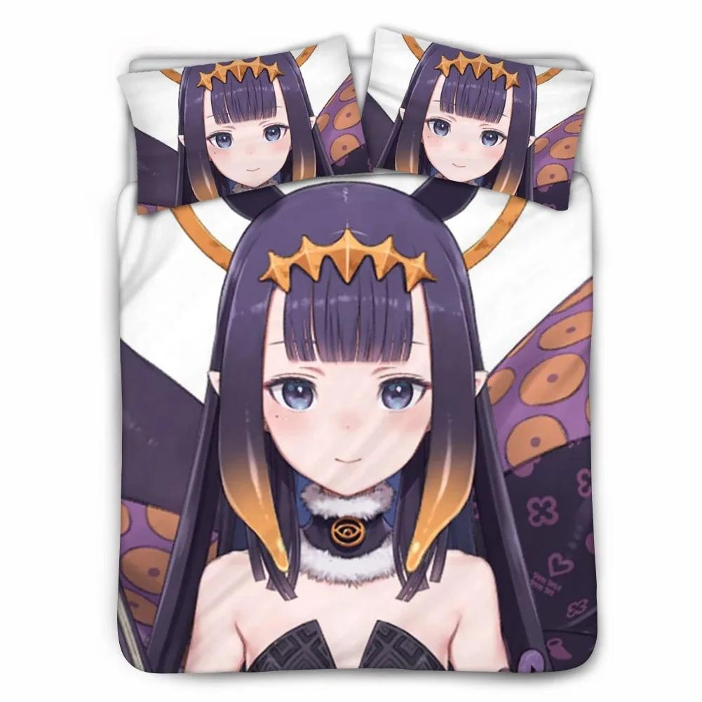 Anime Hololive EN Gawr Gura 3D Printed 23PCS Bedding Set Duvet Covers Pillowcases Comforter Bedding Set Bedclothes Bed Linen