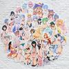 50Pcs PVC Graffiti Sticker UV-resistant Useful Anime Girl Doodle Decal