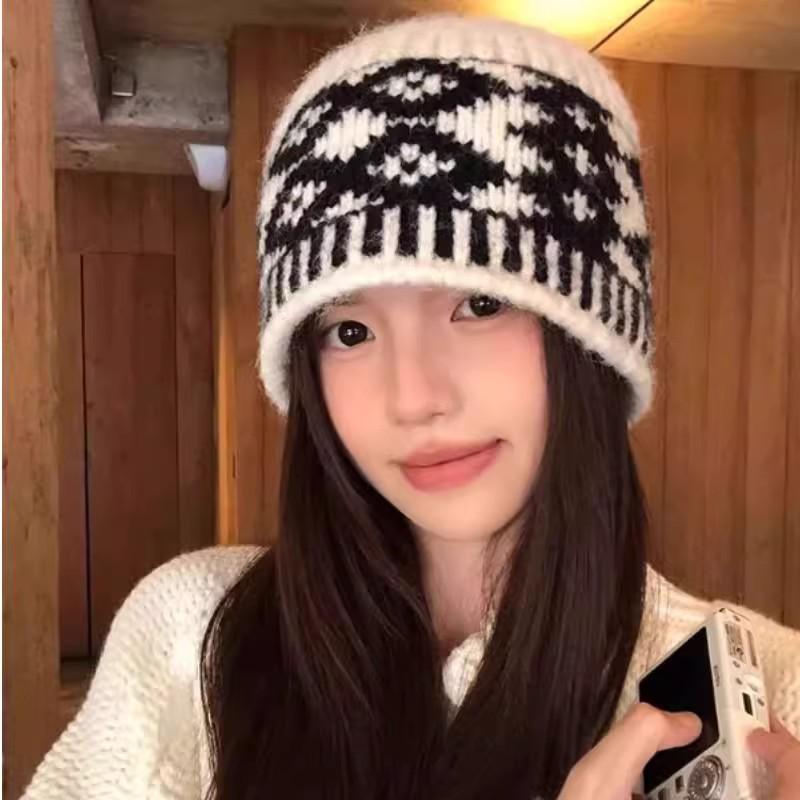 New Arrival: Autumn & Winter Knitted Fisherman Bucket Hat with Face-Covering - Versatile Japanese Style