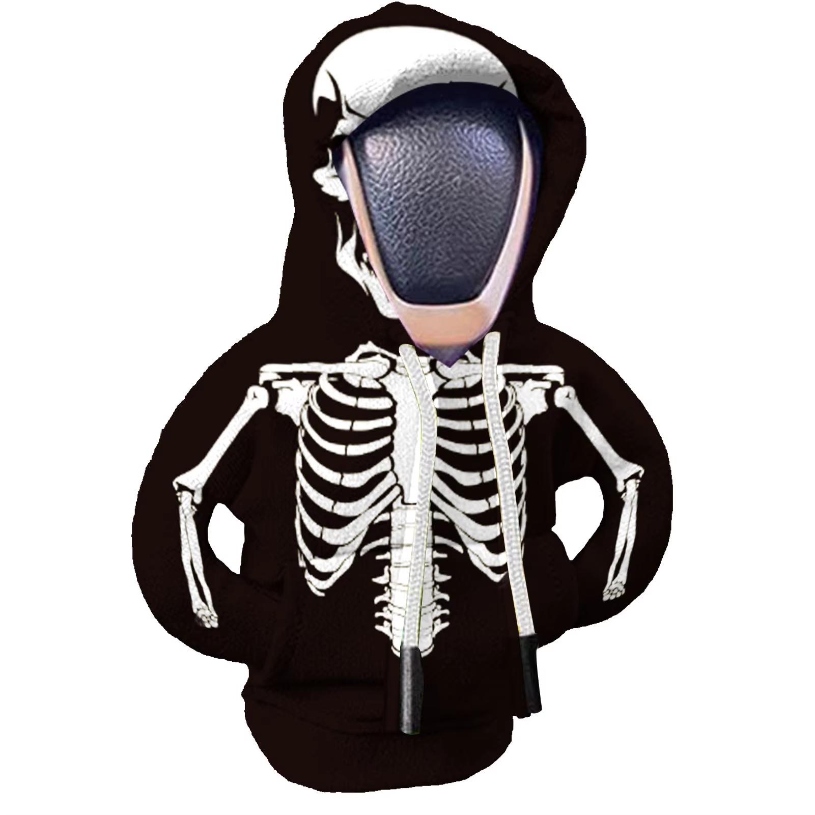 Halloween Hoodie Car Gear Shift Collars Shift Lever Handle Kit Creative Universal Car Gear Shift Hoodie Cover Decoration Auto