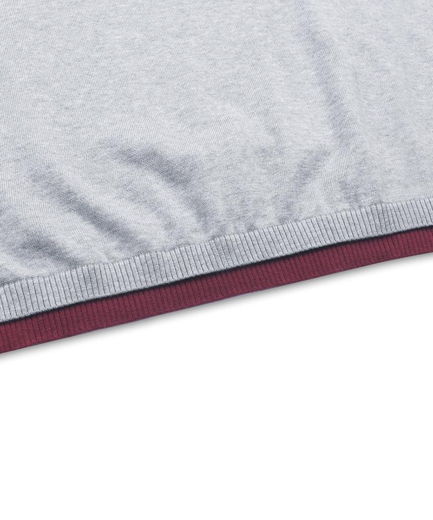 XTONZ Xtk181 Colored Layered Collar Knit (Gray)