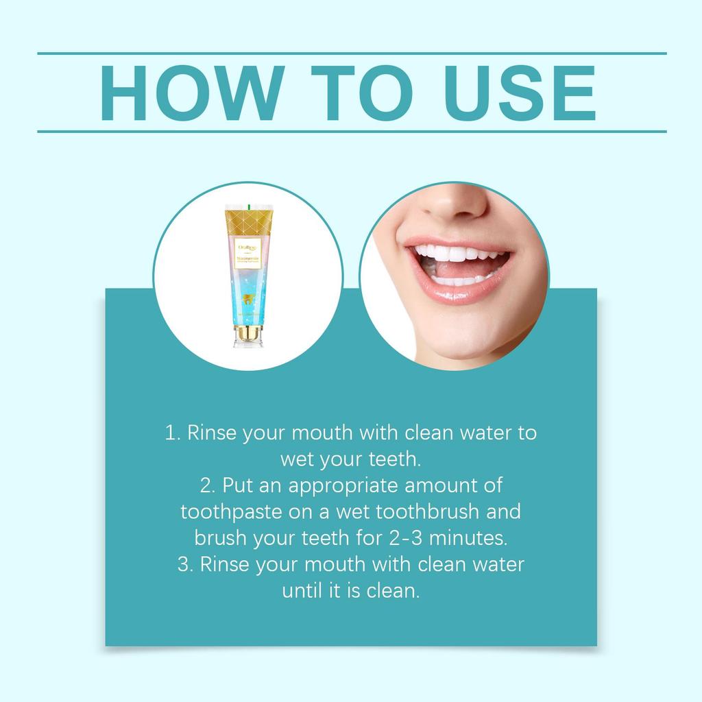 Dentifricio Sbiancante alla Niacinamide Rimuove Macchie Protegge lo Smalto Freschezza a Lunga Durata Cura Quotidiana dell'Igiene Orale Dentifricio