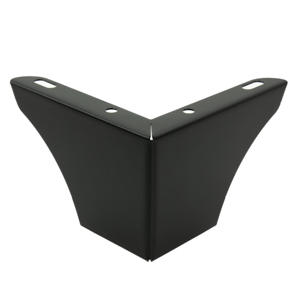 Corner furniture leg, matt black, height 7.5 cm