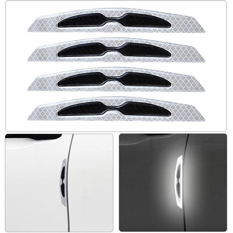 Reflective Carbon Fiber Car Door Handle Protector Strip