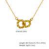 Accessories, Stylish Simple Stainless Steel Twist Double Ring Necklace, Gold Ladies Accessories