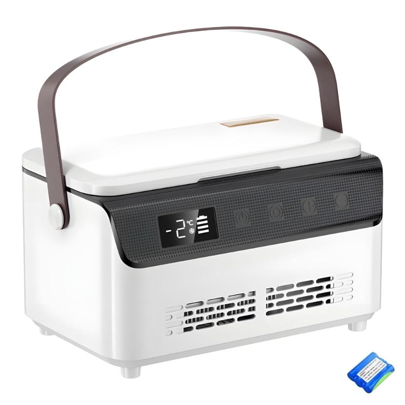 Double Layer Insulated Car Refrigerator With Real Time Temperature Display Coolers Box For Camping Trips