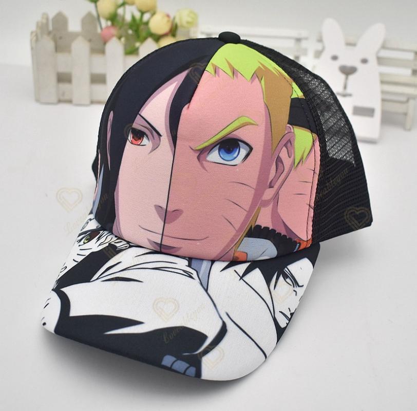 Naruto Mascot Anime Toys Naruto Uchiha Family Red Cloud Cartoon Emblem Hat Embroidered Cotton Baseball Cap Fashion Hat Gifts