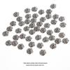 Handmade Antique Silver Flower Spacer Beads for DIY Bracelets & Hair Accessories
