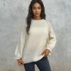 Women's Plus Size Chunky Knit Roll Neck Sweater - Solid Color Loose Pullover for Autumn/Winter