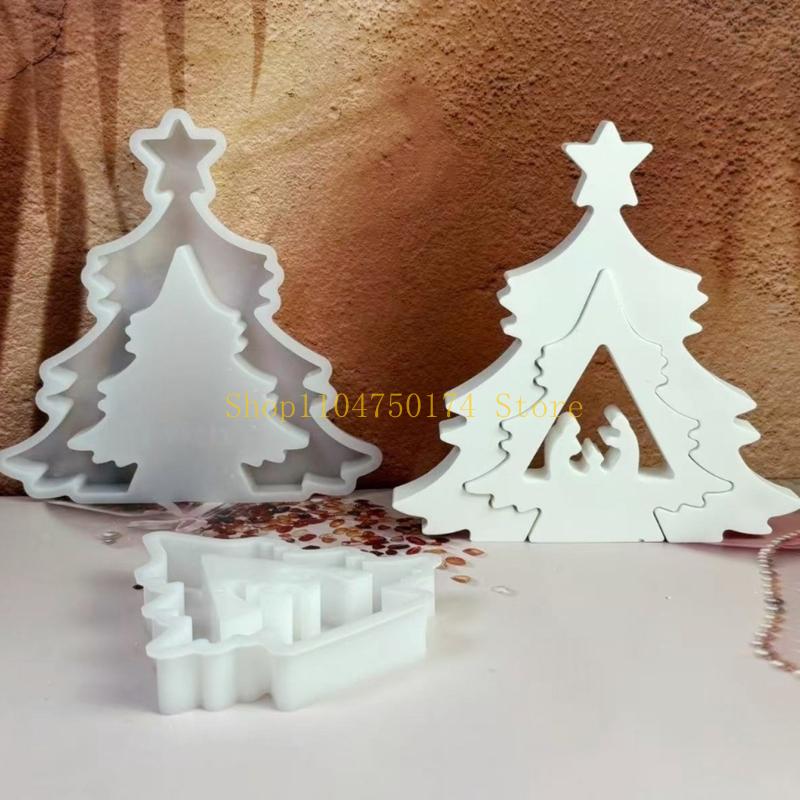 Nativity Scene Silicone Mold Molds for Candle Making Table Ornament Mold Plasters Aromatherapys Mold Gift top sale