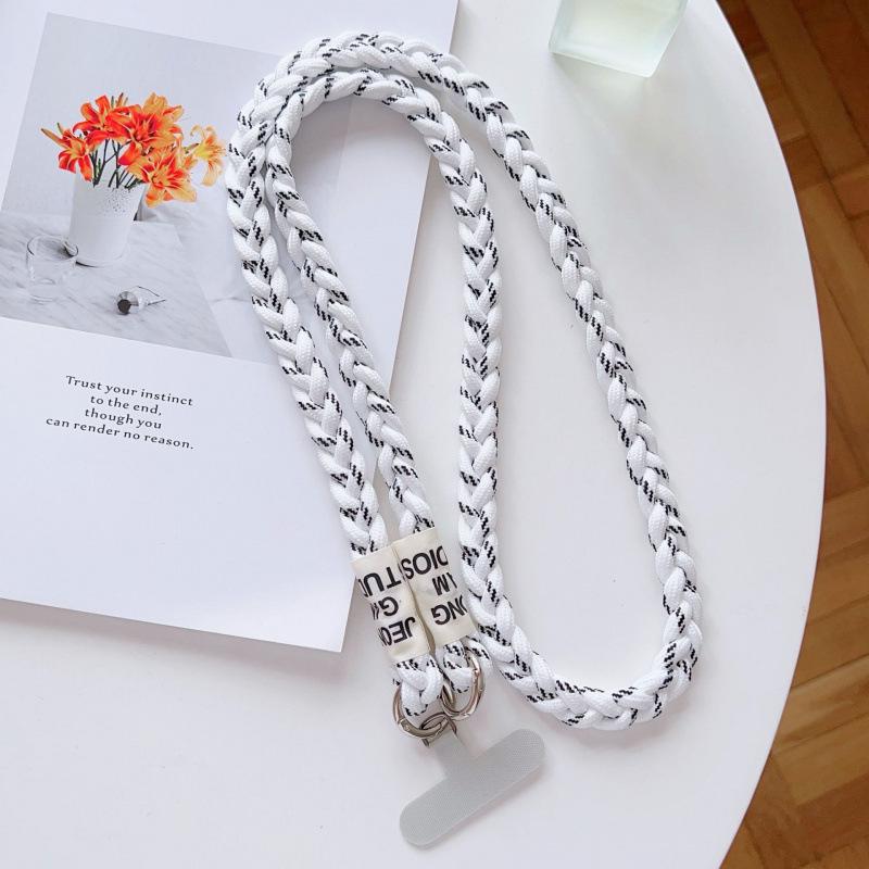 Crossbody Phone Lanyard: Three-Strand Braided Rope, Anti-Lost & Anti-Theft, Sturdy Climbing Rope Shoulder Strap for Outdoors.