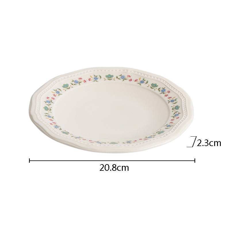 

Изысканная керамическая тарелка с цветочными узорами, тарелка для завтрака, десертные тарелки для торта, тарелки для стейка, креативная посуда для молекулярной кухни