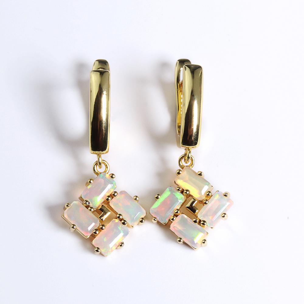 

Романтический дизайн, легкие роскошные серьги с натуральным опалом, серебро 925 пробы, модные украшения для женщин и девочек, праздничный подарок на день рождения M жёлтый