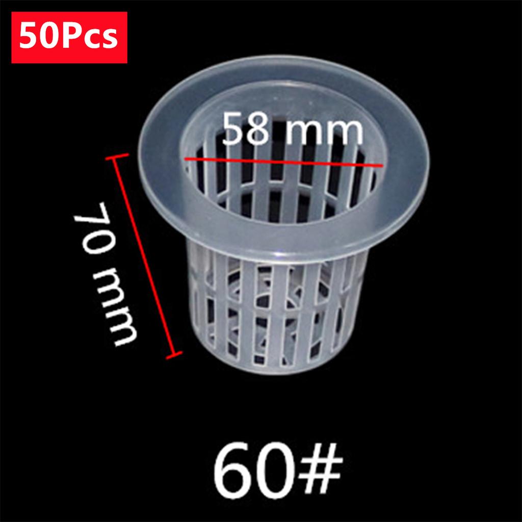 Transparent Planting Net Cup Hydroponic Colonization Mesh Pot Flower Vegetable Nursery Basket Soilless Growing Basket 5/50Pcs
