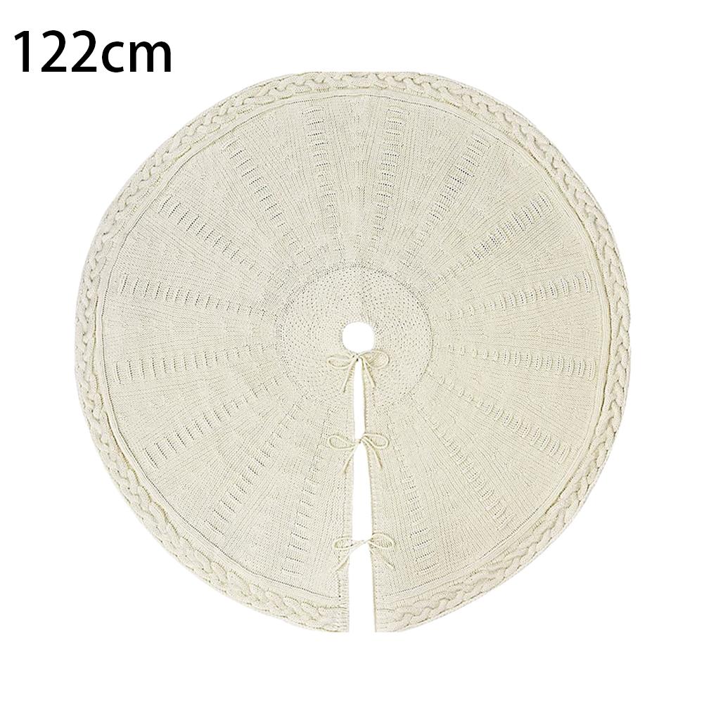 New Product Christmas Tree Skirt Knitted Tree Skirt Apron Christmas Tree Decorations Christmas Gifts Home Decorations