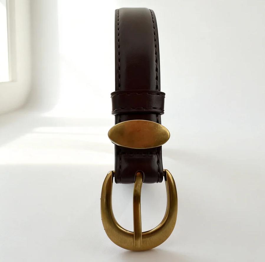 Women's High-End Korean Style Decorative Alloy Buckle Belt for Jeans