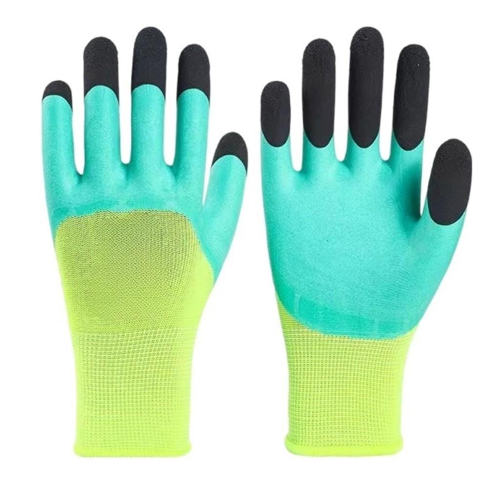 5pairs Anti Slip Nitrile Gloves Disposable Industrial Protective Gloves  Hairdressing Styling Finger Thickened