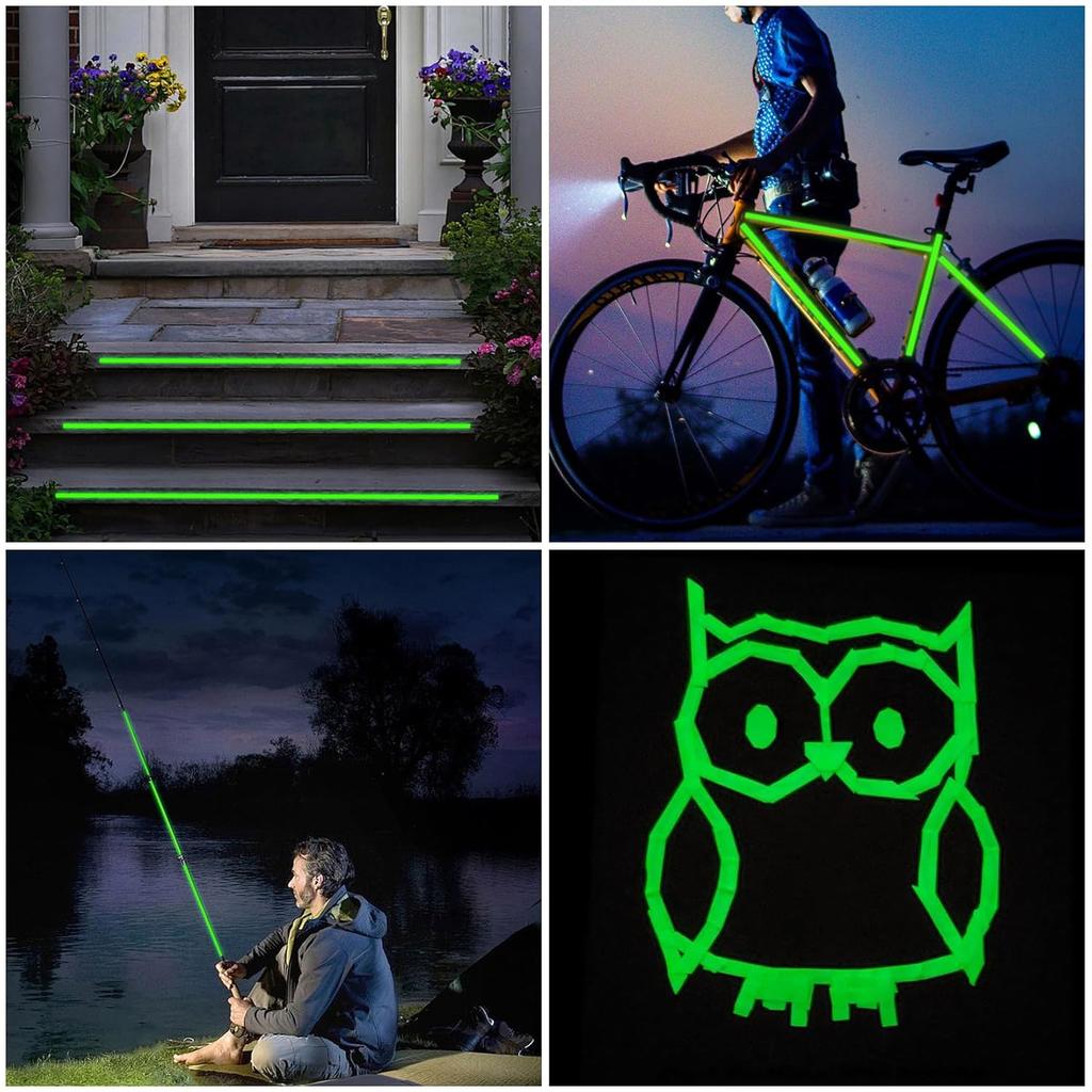 Leuchtendes Fluoreszierendes Nacht Selbstklebendes Leuchten Im Dunkeln Aufkleberband Sicherheit Sicherheit Heimdekoration Warnklebeband