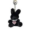 Adorable Lint Toy Keychain Little Rabbit Pendant Key Chain Jewelry for Girl Kid