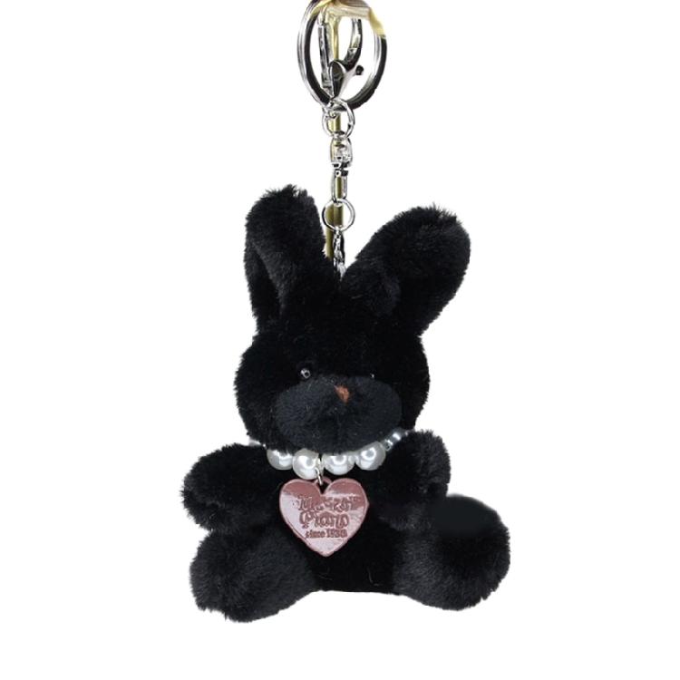 Adorable Lint Toy Keychain Little Rabbit Pendant Key Chain Jewelry for Girl Kid