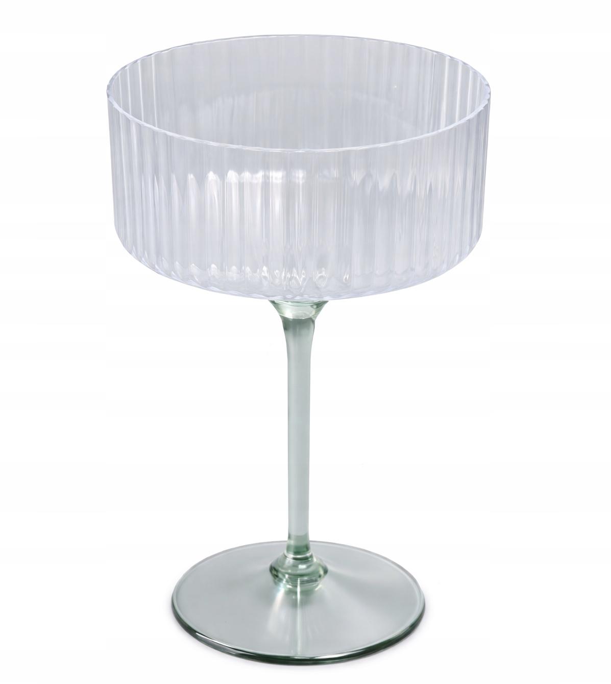 Glas Becher auf Stiel Dessertschale Plastik Transparent 300ml 1Stk