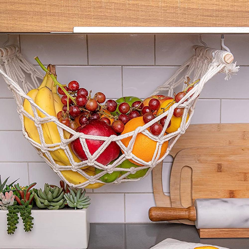 Fruit Hammock under Cabinet Strong Keep Fruits And Vegetables Fresh