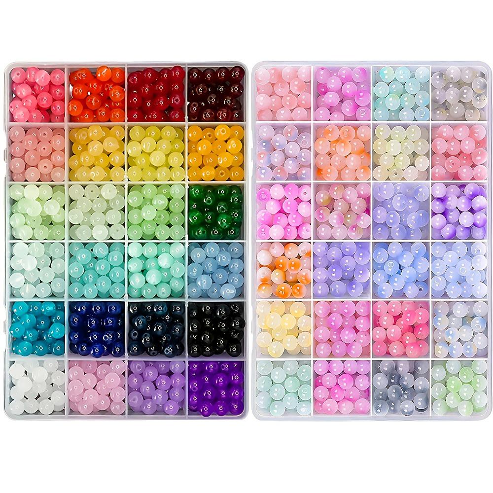 24-Kleuren 8mm Kristal Glas Kralen Set voor Sieraden Maken - 240/480 Stuks