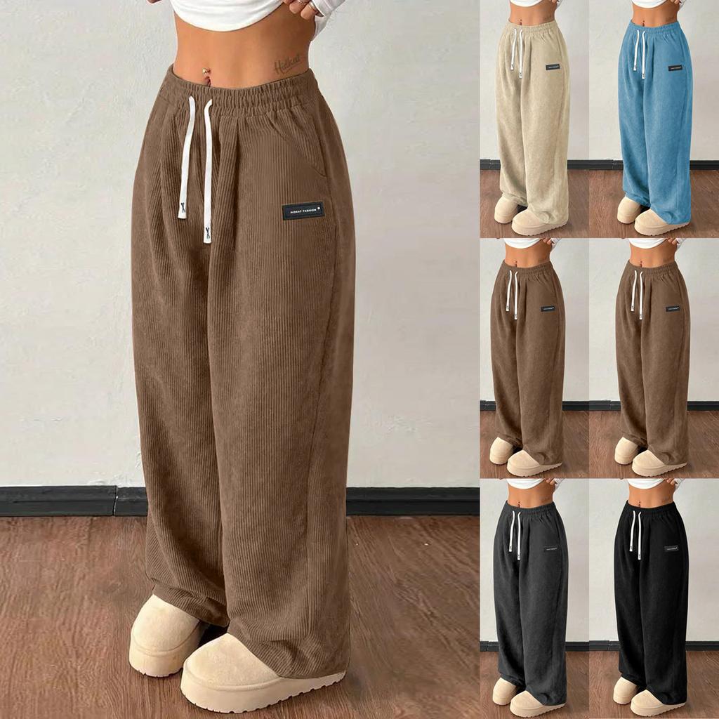 Women's Straight Pants Fashion Casual Pants Nine Point Harlan Pants