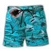 Nouveau Short de Bain pour Homme Short de Plage Maillot de Bain Cordon de Serrage Imprimés Graphiques de Requin Décontracté Vacances Hawaïen