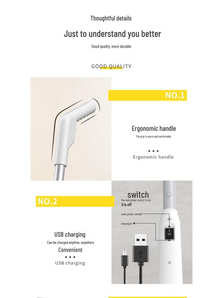 Wireless USB Rechargeable Floor Scrubber with Spray, Humidification, and Electric Mop Function