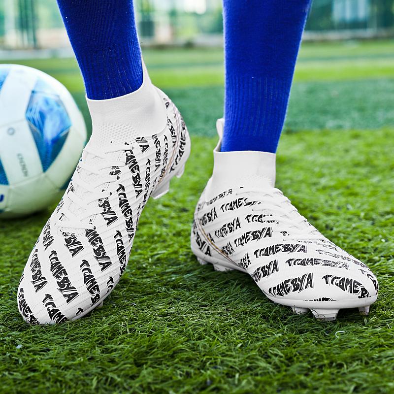 31-48 Dětské fotbalové boty Vysoké pánské sportovní kopačky s dlouhými nehty Velké sportovní kopačky pro mládež
