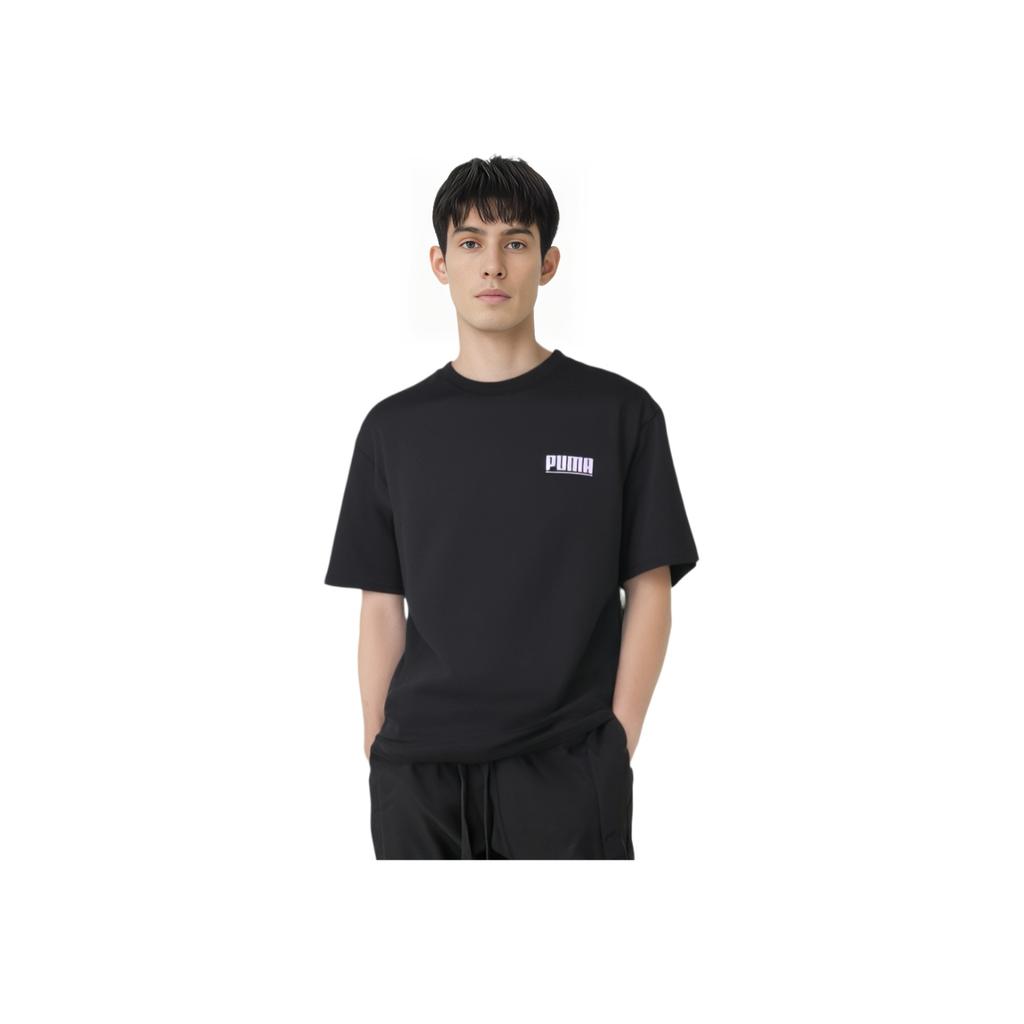 Puma Rundhals Kurzarm T-Shirt Herren Oberteile Schwarz 598488-51