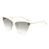Vintage Rimless Cat Eye Metal Sunglasses Women Men Gradient Luxury Brand Sun Glasses Travel Outdoor Lady Man Eyewear UV400