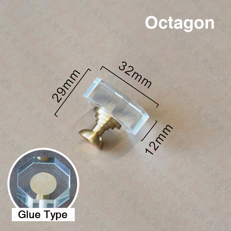 KAK 30mm Crystal Cabinet Knobs and Handle Brass Copper Kitchen Handle Square Cupboard Door Pulls Furniture Knobs Door Hardware