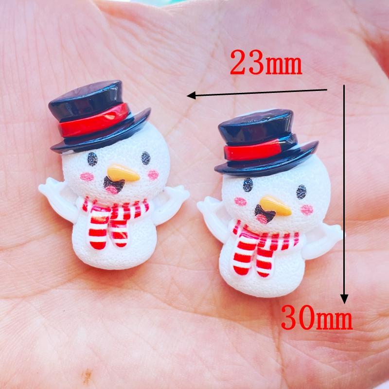 10Pcs New Mini Cute Cartoon Christmas Series Flat Back Resin Cabochons Scrapbooking DIY Jewelry Craft Decoration Accessorie