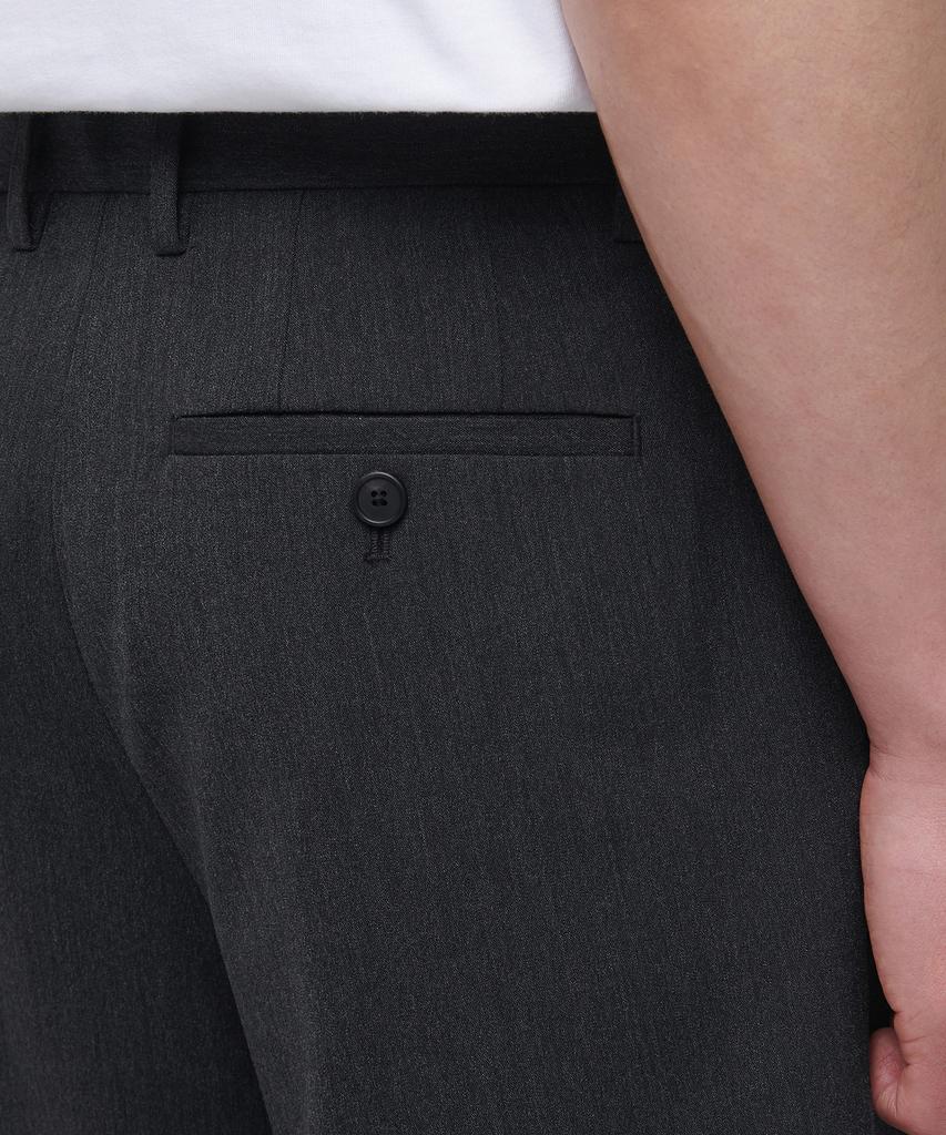Musinsa Standard Lightweight Hidden Elastic Waist Half Slacks [Charcoal Gray]