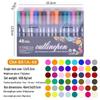 48-Color Glitter Double Line Outline Pen Set for DIY Journals, Christmas Cards, Student Drawing & Fluorescent Doodles.