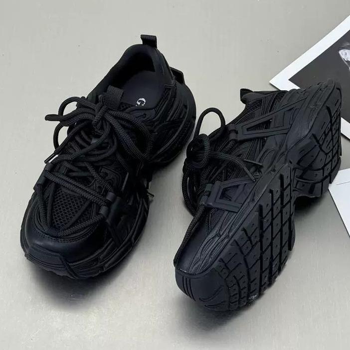 Zhao Ruth, the same fried street platform dad shoes, women's 2025 new leather mesh breathable heightening casual sports shoes